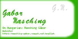 gabor masching business card